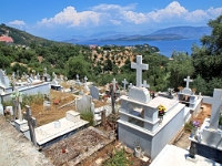 Gimari Loustri Kirche mit Friedhof : GRC, Griechenland