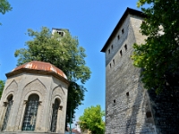 DSC 2548 ji : BIH, Bosnien und Herzegowina, Federation of Bosnia and Herzegovina, Bihac, Turbe - Mausoleum, Kapetanova kula, Brücke Drveni most