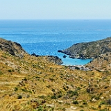 D3X 3653 ji : GRC, Griechenland, Kythira, Drimonas, Strasse nach Strand Melidoni