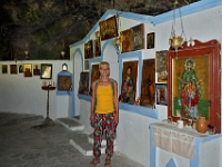 D3X 2436 ji : GRC, Griechenland, Kythira, Höhlenkirche Agia Sofia bei Kalamos, Spilies