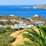 D3X 1050 ji : GRC, Griechenland, Kythira, Kapsali, Hotel Porto Delfino, Kapsali, Leuchtturm und Kirche Agios Georgios