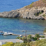 D3X 1006 ji : GRC, Griechenland, Kythira, Kapsali, Hotel Porto Delfino, Westseite Bucht Kapsali