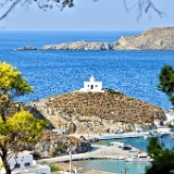D3X 1016 ji : GRC, Griechenland, Kythira, Kapsali, Agios Nikolaos Kirche, Kapsali, Leuchtturm