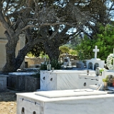 D3X 4529 ji : GRC, Griechenland, Kythira, Straße Karvounades-Mylopotamos, Friedhof von Mylopotamos