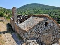 D3X 1261 ji : GRC, Griechenland, Kythira, Kato Chora, Kirche Agios Ioannis Podromos, Byzantinische Ansiedlung
