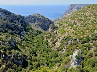 D3X 1276 ji : GRC, Griechenland, Kythira, Kato Chora, Schlucht nach Westen