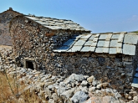 D3X 1287 ji : GRC, Griechenland, Kythira, Kato Chora, Kirche Agios Ioannis Chrysostomos, Byzantinische Ansiedlung