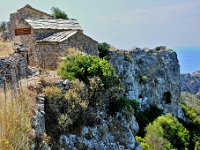 D3X 1296 ji : GRC, Griechenland, Kythira, Kato Chora, Kirche Agios Ioannis Chrysostomos, Byzantinische Ansiedlung