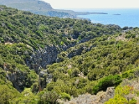 D3X 4549 ji : GRC, Griechenland, Kythira, Fußweg Strand Kalami, Mylopotamos
