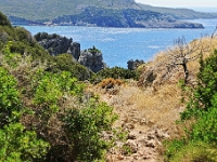 D3X 4560 ji : GRC, Griechenland, Kythira, Fußweg Strand Kalami, Mylopotamos