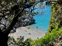 D3X 4575 ji : GRC, Griechenland, Kythira, Fußweg Strand Kalami, Mylopotamos
