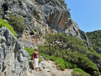 D3X 4579 ji : GRC, Griechenland, Kythira, Fußweg Strand Kalami, Mylopotamos