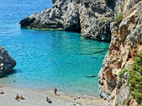 D3X 4582 ji : GRC, Griechenland, Kythira, Fußweg Strand Kalami, Mylopotamos