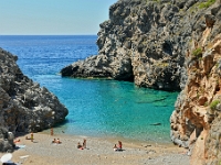 D3X 4587 ji : GRC, Griechenland, Kythira, Fußweg Strand Kalami, Mylopotamos