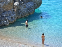 D3X 4607 ji : GRC, Griechenland, Kythira, Fußweg Strand Kalami, Mylopotamos
