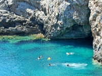 D3X 4611 ji : GRC, Griechenland, Kythira, Fußweg Strand Kalami, Mylopotamos