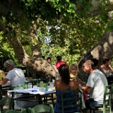 D3X 5447 ji : GRC, Griechenland, Kythira, Cafe Taverne Platanos, Mylopotamos