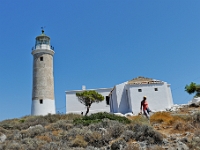 D3X 1825 ji : GRC, Griechenland, Kythira, Leuchtturm Moudari, Platia Ammos